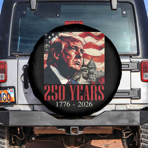 250 Years Trump Spare Tire Cover 250th American Anniversary Independence Statue Of Liberty TS11 No hole Black Print Your Wear