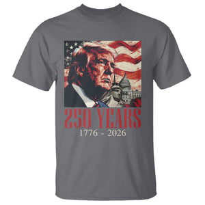 250 Years Trump T Shirt 250th American Anniversary Independence Statue Of Liberty TS11 Charcoal Print Your Wear