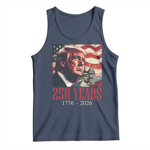 250 Years Trump Tank Top 250th American Anniversary Independence Statue Of Liberty TS11 Navy Print Your Wear