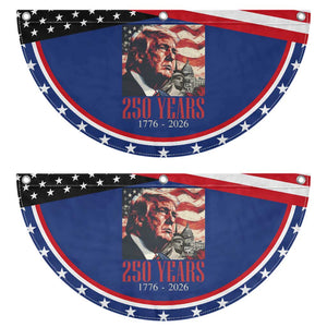 250 Years Trump Patriotic Fan Flag 250th American Anniversary Independence Statue Of Liberty