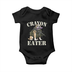 Funny Crayon Eater Baby Onesie Military Corps Proud Marine Soldier TS11 Black Print Your Wear