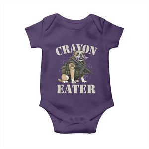 Funny Crayon Eater Baby Onesie Military Corps Proud Marine Soldier TS11 Purple Print Your Wear