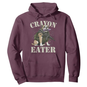 Funny Crayon Eater Hoodie Military Corps Proud Marine Soldier TS11 Maroon Print Your Wear