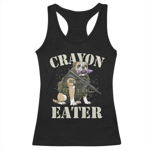 Funny Crayon Eater Racerback Tank Top Military Corps Proud Marine Soldier TS11 Black Print Your Wear