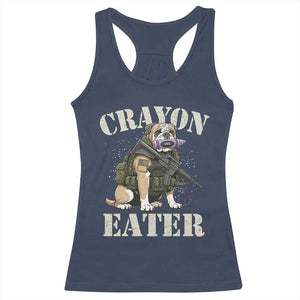 Funny Crayon Eater Racerback Tank Top Military Corps Proud Marine Soldier TS11 Navy Print Your Wear