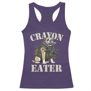 Funny Crayon Eater Racerback Tank Top Military Corps Proud Marine Soldier TS11 Purple Print Your Wear