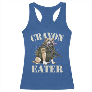 Funny Crayon Eater Racerback Tank Top Military Corps Proud Marine Soldier TS11 Royal Blue Print Your Wear