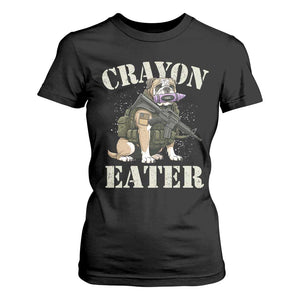 Funny Crayon Eater T Shirt For Women Military Corps Proud Marine Soldier TS11 Black Print Your Wear