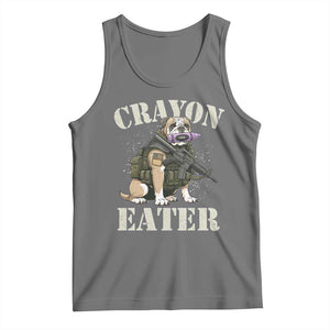 Funny Crayon Eater Tank Top Military Corps Proud Marine Soldier TS11 Black Heather Print Your Wear