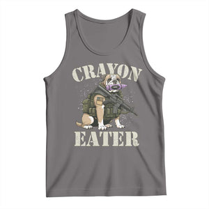 Funny Crayon Eater Tank Top Military Corps Proud Marine Soldier TS11 Deep Heather Print Your Wear