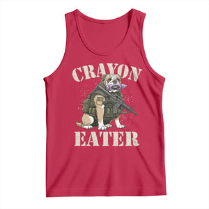 Funny Crayon Eater Tank Top Military Corps Proud Marine Soldier TS11 Red Print Your Wear
