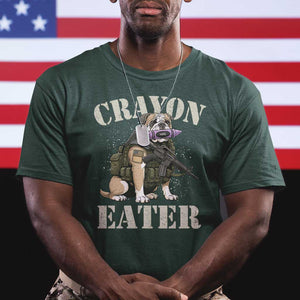 Funny Crayon Eater T Shirt Military Corps Proud Marine Soldier TS11 Dark Forest Green Print Your Wear