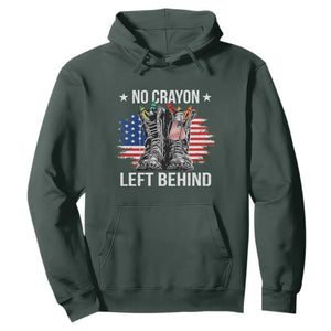 No Crayon Left Behind Hoodie Corps Squad Military Our Marine Troop Combat Boots TS11 Dark Forest Green Print Your Wear