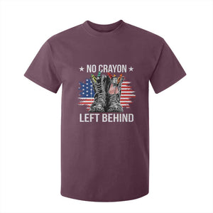 No Crayon Left Behind T Shirt For Kid Corps Squad Military Our Marine Troop Combat Boots TS11 Maroon Print Your Wear