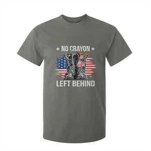 No Crayon Left Behind T Shirt For Kid Corps Squad Military Our Marine Troop Combat Boots TS11 Military Green Print Your Wear