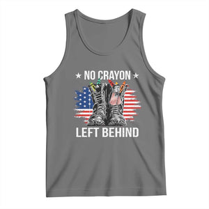 No Crayon Left Behind Tank Top Corps Squad Military Our Marine Troop Combat Boots TS11 Black Heather Print Your Wear
