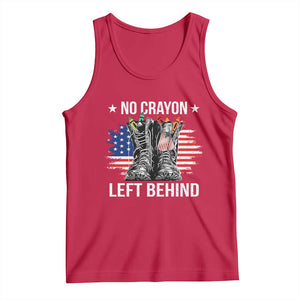 No Crayon Left Behind Tank Top Corps Squad Military Our Marine Troop Combat Boots TS11 Red Print Your Wear