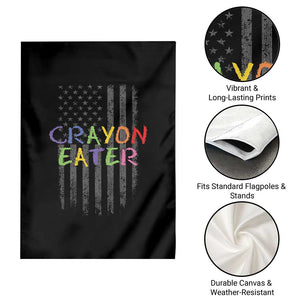 Funny Marine Military Veteran Garden Flag Crayon Eater American Flag TS11 Print Your Wear