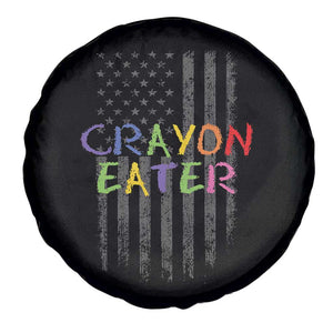Funny Marine Military Veteran Spare Tire Cover Crayon Eater American Flag TS11 Print Your Wear
