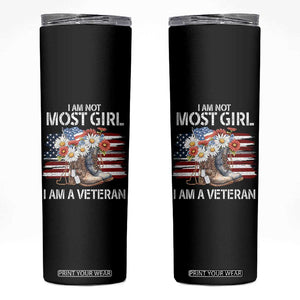 I Am Not Most Girl I Am A Veteran Skinny Tumbler Female Veteran Combat Boots TS11 Black Print Your Wear