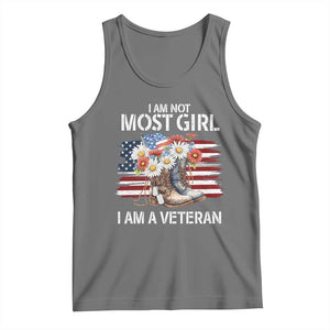 I Am Not Most Girl I Am A Veteran Tank Top Female Veteran Combat Boots TS11 Black Heather Print Your Wear