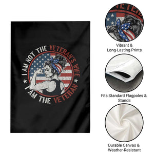 I Am Not The Veterans Wife I Am The Veteran Garden Flag Female Veteran TS11 Print Your Wear