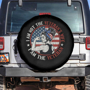 I Am Not The Veterans Wife I Am The Veteran Spare Tire Cover Female Veteran TS11 No hole Black Print Your Wear