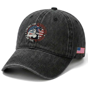 I Am Not The Veterans Wife I Am The Veteran Washed Cotton Baseball Cap Female Veteran TS11 Print Your Wear