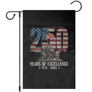 250 Years Of Excellence Garden Flag 250th US Military Birthday Iwo Jima TS11 Black Print Your Wear