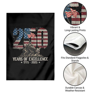 250 Years Of Excellence Garden Flag 250th US Military Birthday Iwo Jima TS11 Print Your Wear