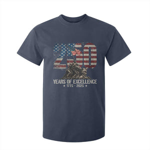 250 Years Of Excellence T Shirt For Kid 250th US Military Birthday Iwo Jima TS11 Navy Print Your Wear