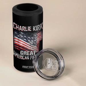 Charlie Kirk 4 in 1 Can Cooler Tumbler Great American Patriot American Flag TS11 Print Your Wear
