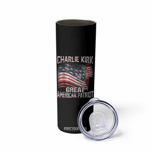 Charlie Kirk Skinny Tumbler Great American Patriot American Flag TS11 Print Your Wear
