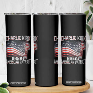 Charlie Kirk Skinny Tumbler Great American Patriot American Flag TS11 Print Your Wear