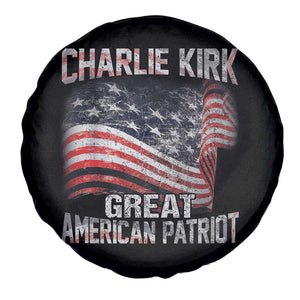 Charlie Kirk Spare Tire Cover Great American Patriot American Flag TS11 Print Your Wear
