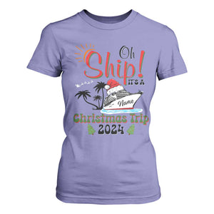 Personalized Christmas Trip T Shirt For Women Custom Name Oh Ship It's A Christmas Trip 2024 Ship TS11 Violet Print Your Wear