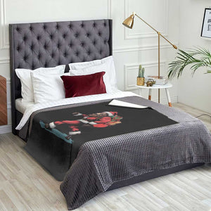 Funny Christmas Santa Bigfoot Throw Blanket Xmas Sasquatch TS11 Print Your Wear