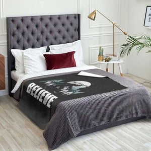 Funny Christmas Bigfoot Throw Blanket Believe Santa Sasquatch Snow TS11 Print Your Wear