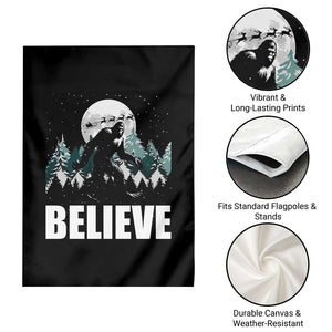 Funny Christmas Bigfoot Garden Flag Believe Santa Sasquatch Snow TS11 Print Your Wear
