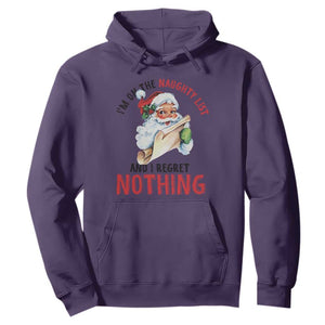 Funny Christmas Vintage Santa Hoodie I'm On The Naughty List And I Regret Nothing TS11 Purple Print Your Wear