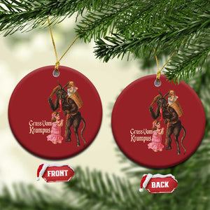 Xmas Creepy Krampus Christmas Ornament Greetings From Gruss Vom Krampus TS11 Circle Red Print Your Wear