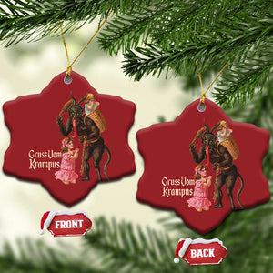 Xmas Creepy Krampus Christmas Ornament Greetings From Gruss Vom Krampus TS11 Snow Flake Red Print Your Wear