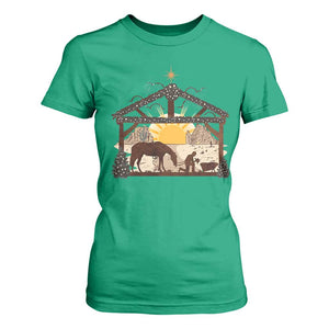 Christmas Western T Shirt For Women True Story Jesus Cowboy Nativity Scene TS11 Irish Green Print Your Wear