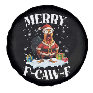 Funny F Caw F Chicken Christmas Spare Tire Cover Merry F Caw F Quote Holiday TS11 Print Your Wear