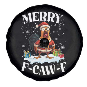 Funny F Caw F Chicken Christmas Spare Tire Cover Merry F Caw F Quote Holiday TS11 Print Your Wear