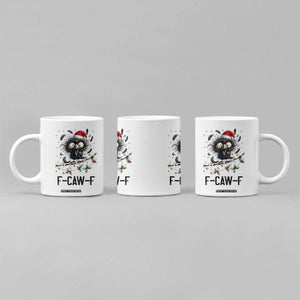 Funny F Caw F Christmas Crow Coffee Mug Santa Raven Xmas Holiday Snowflake TS11 Print Your Wear