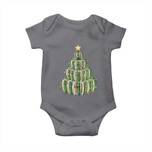 Book Christmas Tree Book Lover Teacher Librarian Baby Onesie TS11 Charcoal Print Your Wear