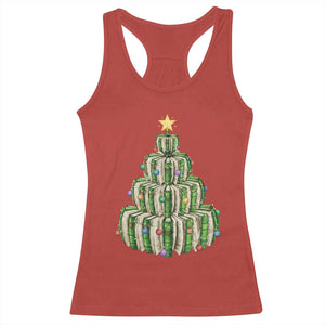 Book Christmas Tree Book Lover Teacher Librarian Racerback Tank Top TS11 Red Print Your Wear