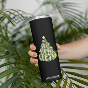 Book Christmas Tree Book Lover Teacher Librarian Skinny Tumbler TS11 Print Your Wear