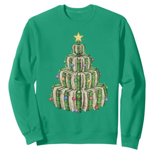Book Christmas Tree Book Lover Teacher Librarian Sweatshirt TS11 Irish Green Print Your Wear